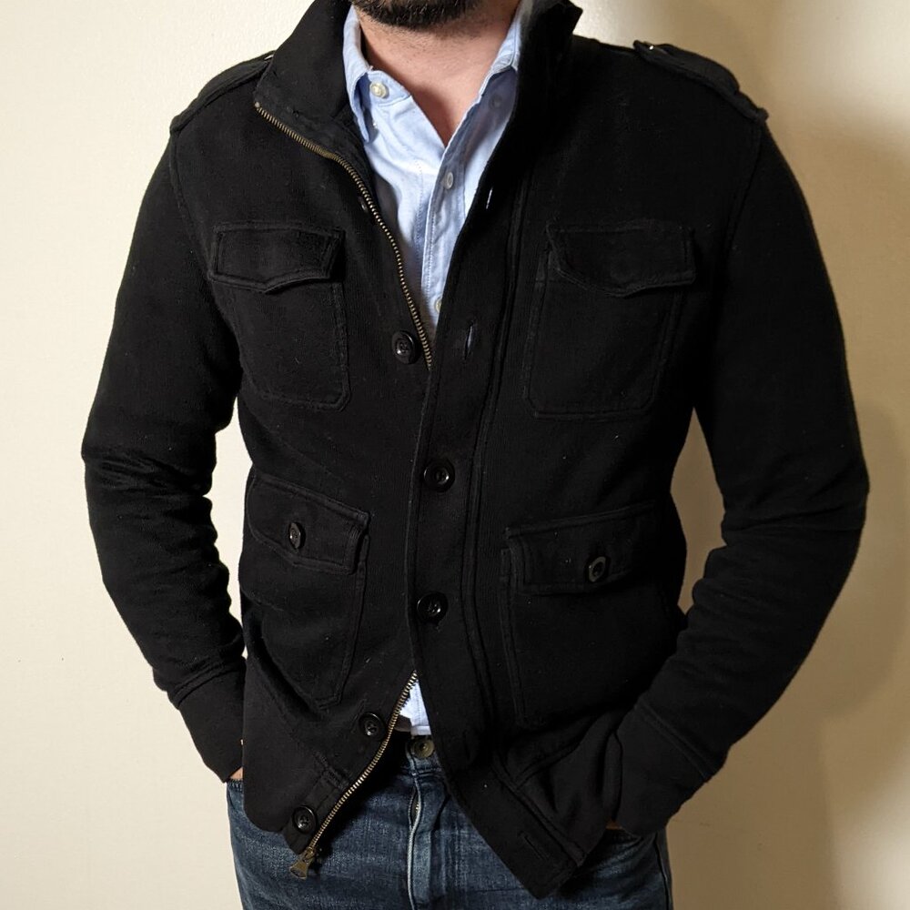 Military Style Cardigan - BR FACTORY